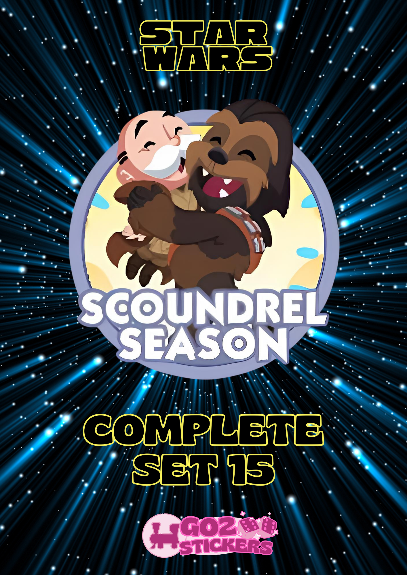 SET 15 (Scoundrel Season) Star Wars Set - Monopoly GO! Stickers