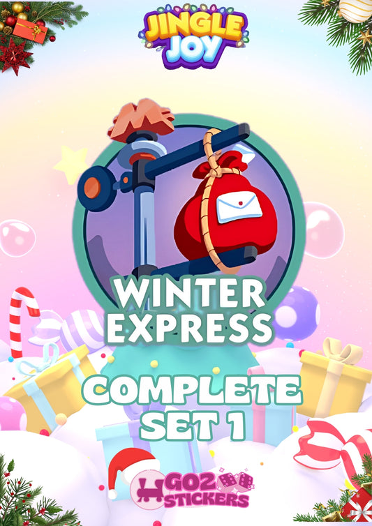 SET 1 (Winter Express) Jingle Joy Set - Monopoly GO! Stickers