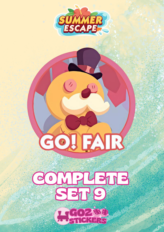 SET 9 (Go! Fair) Summer Escape Set - Monopoly GO! Stickers