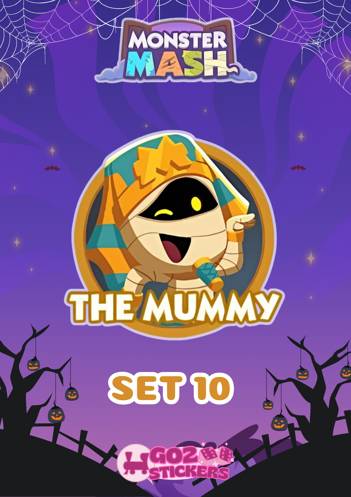 SET 10 (The Mummy) Monster Mash Album - Monopoly GO! Stickers