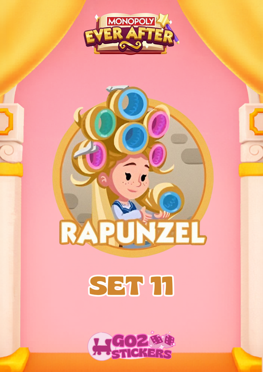SET 11 (Rapunzel) Ever After Album - Monopoly GO! Stickers