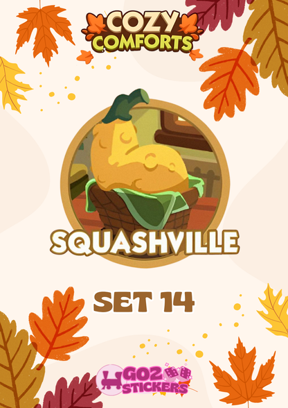 SET 14 (Squashville) Cozy Conforts Set - Monopoly GO! Stickers