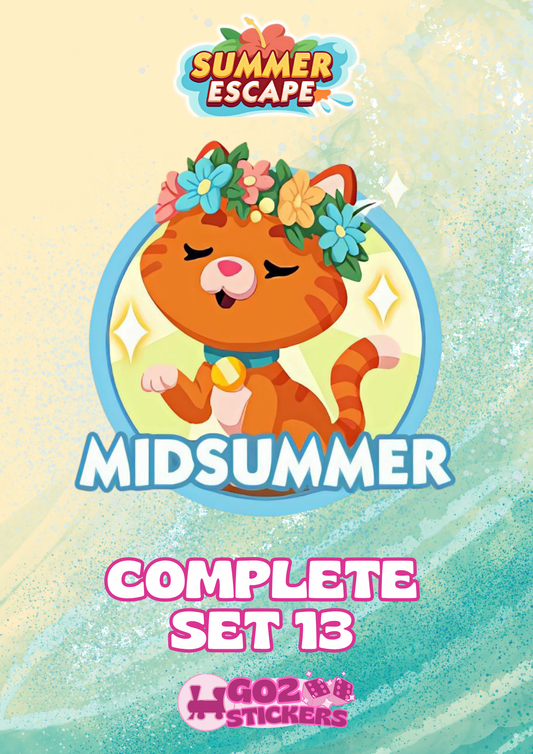 SET 13 (Midsummer) Summer Escape Set - Monopoly GO! Stickers