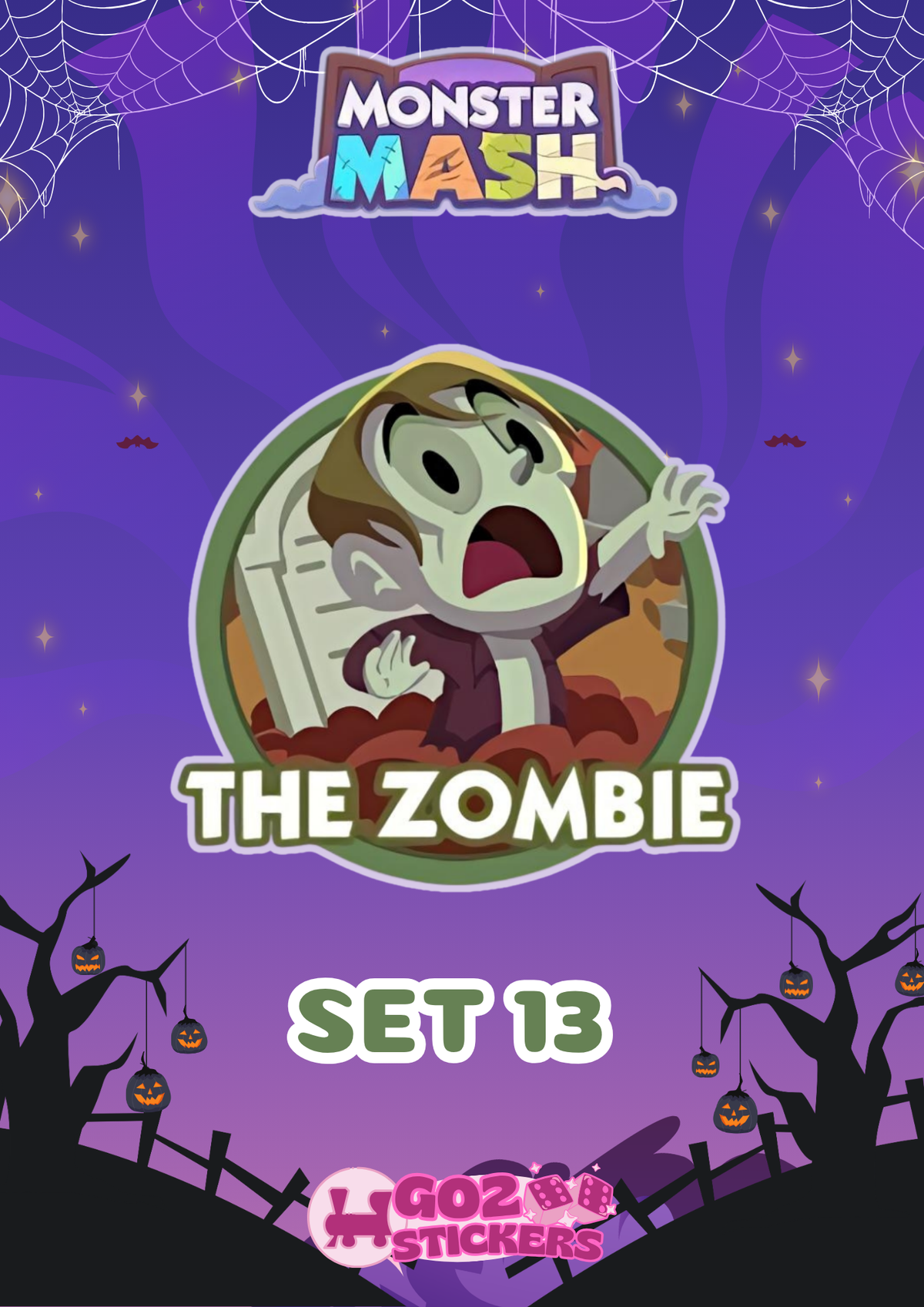 SET 13 (The Zombie) Monster Mash Album - Monopoly GO! Stickers
