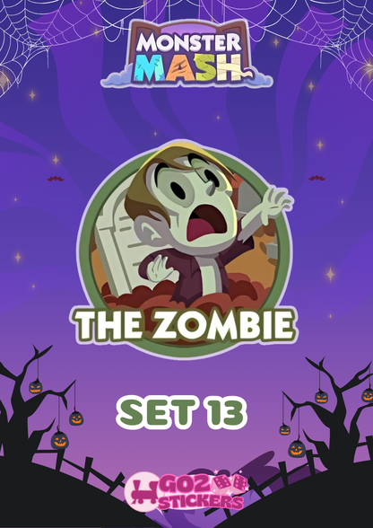SET 13 (The Zombie) Monster Mash Album - Monopoly GO! Stickers