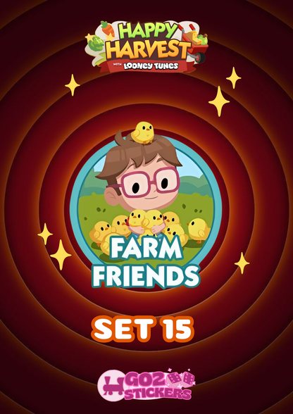 SET 15 (Farm Friends) Happy Harvest with Looney Tunes Album - Monopoly GO! Stickers