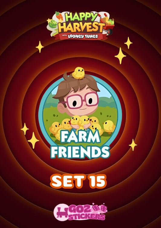 SET 15 (Farm Friends) Happy Harvest with Looney Tunes Album - Monopoly GO! Stickers
