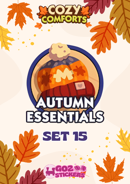 SET 15 (Autumn Essentials) Cozy Comforts Set - Monopoly GO! Stickers