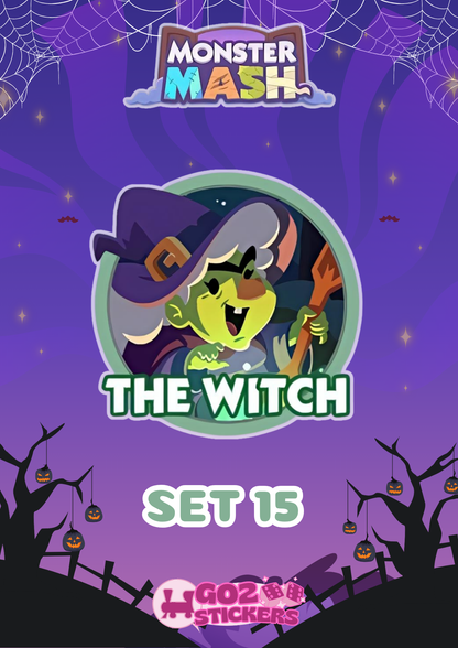 SET 15 (The Witch) Monster Mash Album - Monopoly GO! Stickers