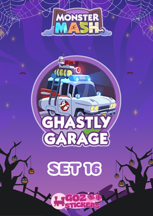 SET 16 (Ghastly Garage) Monster Mash Album - Monopoly GO! Stickers