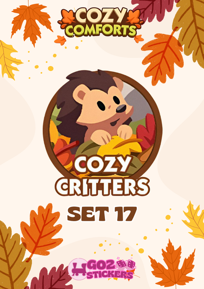 SET 17 (Cozy Critters) Cozy Comforts Set - Monopoly GO! Stickers