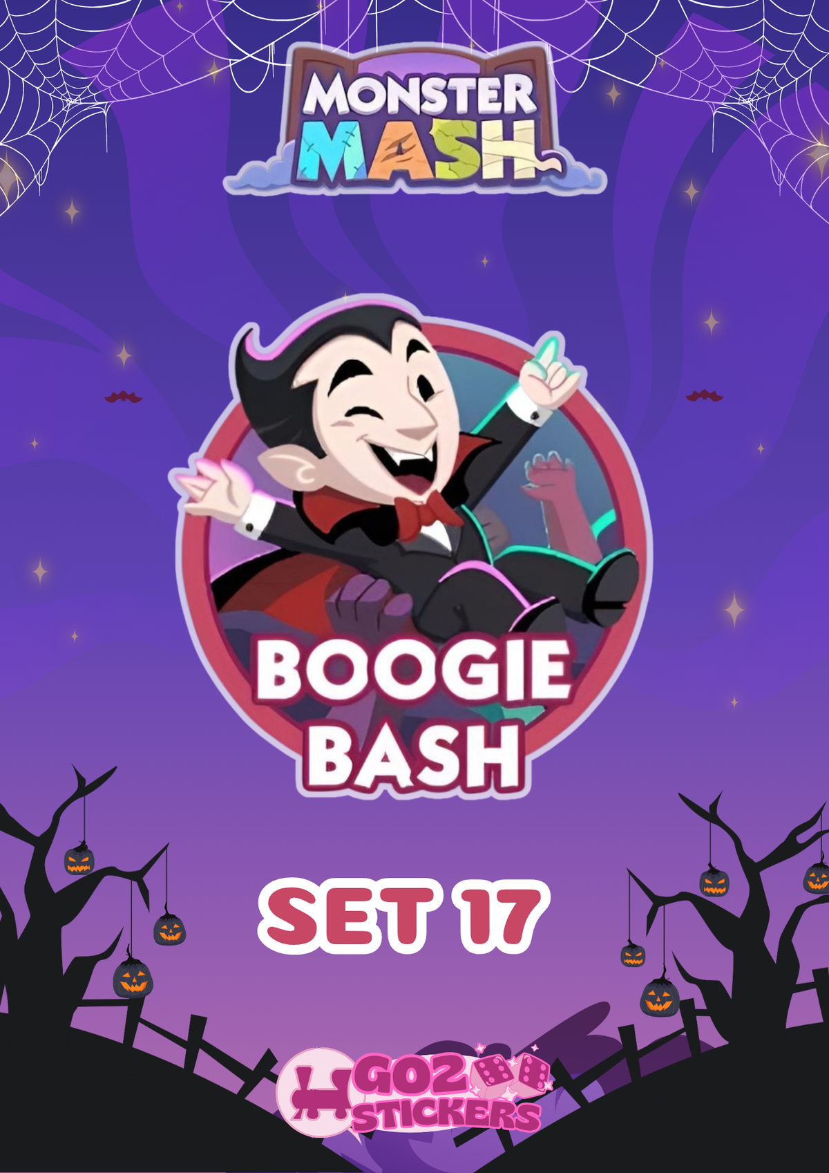 SET 17 (Boogie Bash) Monster Mash Album - Monopoly GO! Stickers
