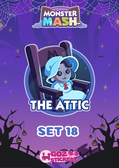SET 18 (The Attic) Monster Mash Album - Monopoly GO! Stickers