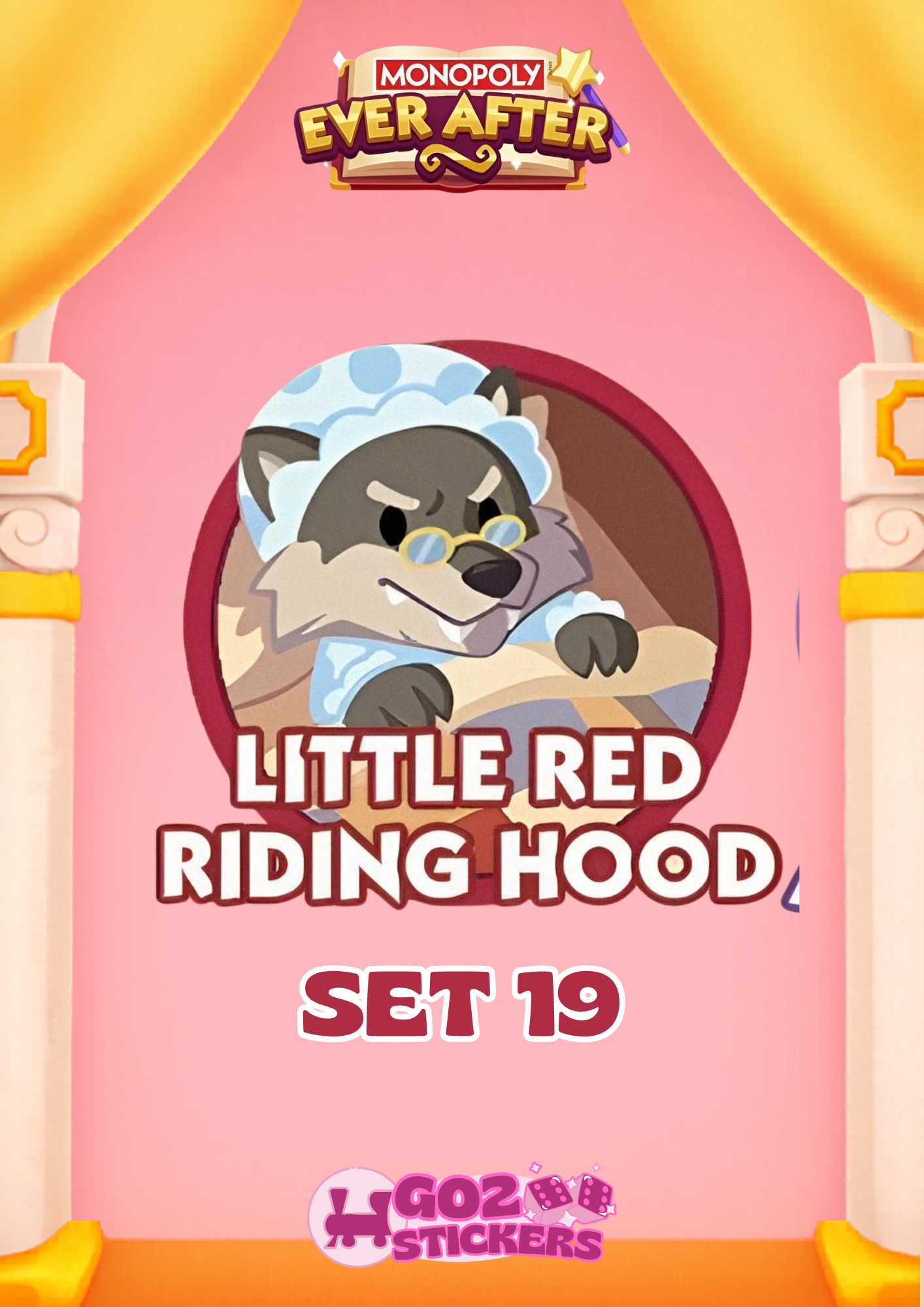 SET 19 (Little Red Riding Hood) Ever After Album - Monopoly GO! Stickers