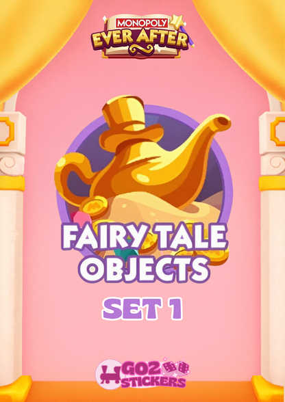 SET 1 (Fairy Tale Objects) Ever After Album - Monopoly GO! Stickers