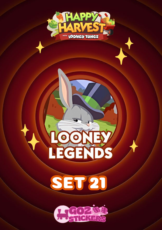 SET 21 (Looney Legends) Happy Harvest with Looney Tunes Album - Monopoly GO! Stickers