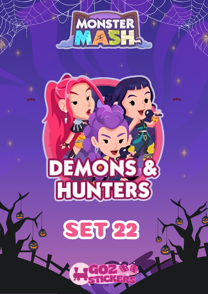 SET 22 (Demons & Hunters) Monster Mash - Monopoly GO! Stickers