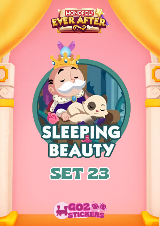 SET 23 (Sleeping Beauty) Ever After Album - Monopoly GO! Stickers