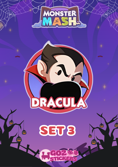 SET 3 (Dracula) Monster Mash Album - Monopoly GO! Stickers