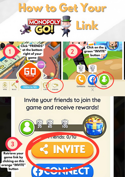 Monopoly GO! Friends Invite Bar Fill-Up Service