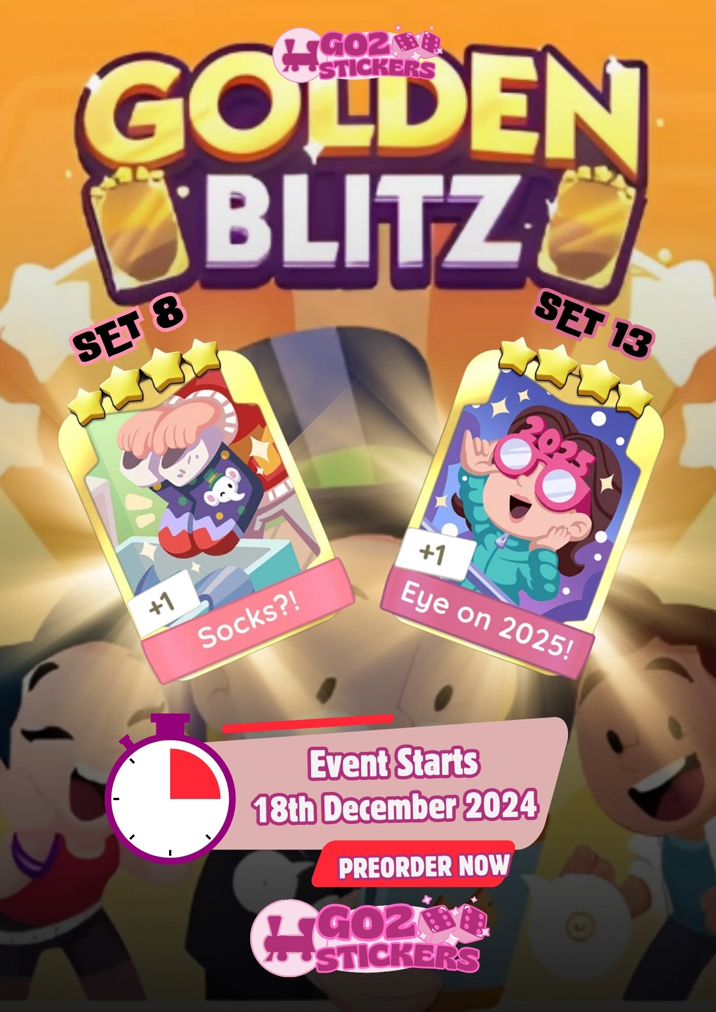 🏆GOLDEN BLITZ🏆 (Socks?! / Eye on 2025! ) - 24th Dec 2024 - MONOPOLY GO STICKERS