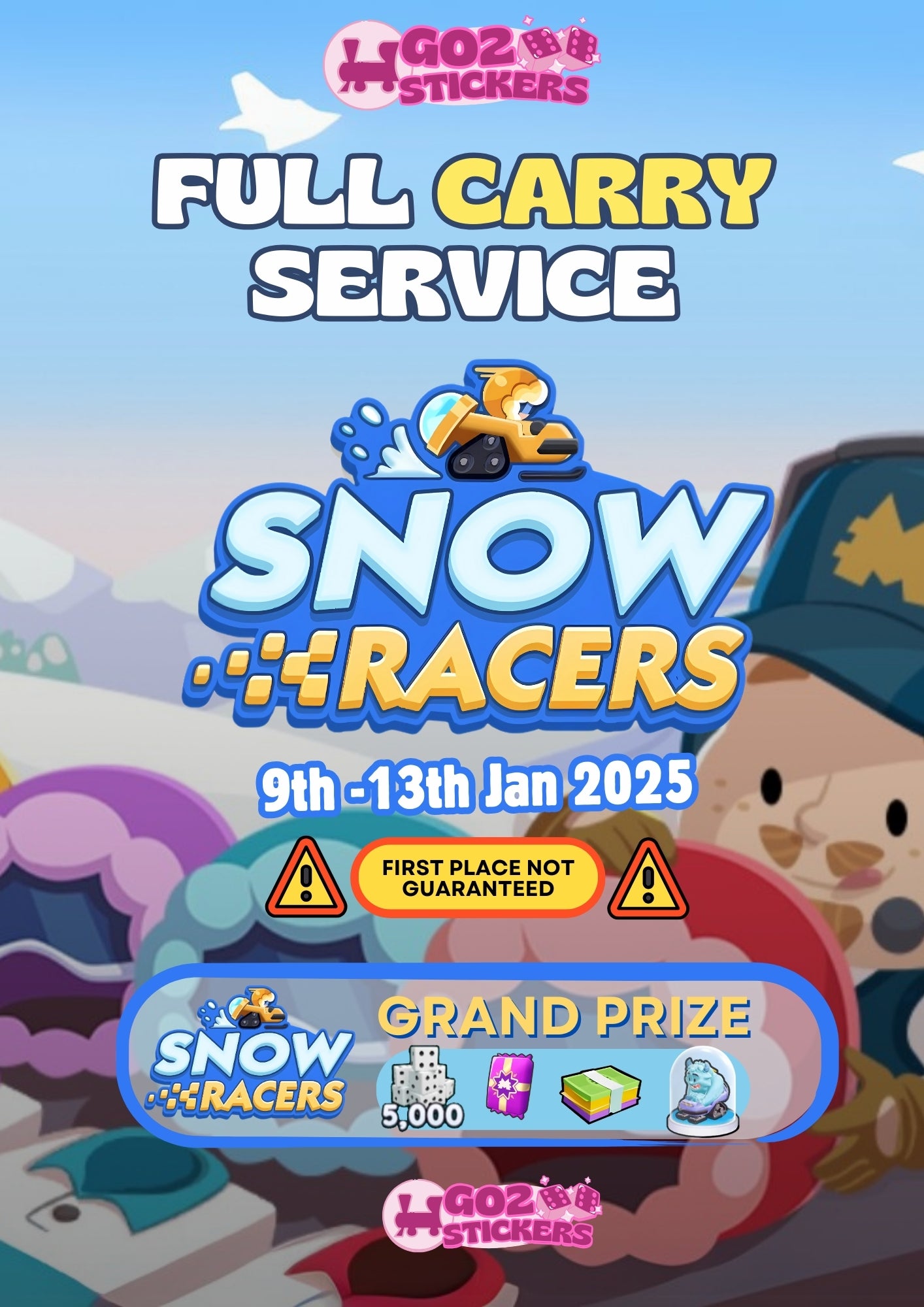 🏎️❄️MONOPOLY GO! SNOW RACERS EVENT❄️🏎️ 9th January 2025