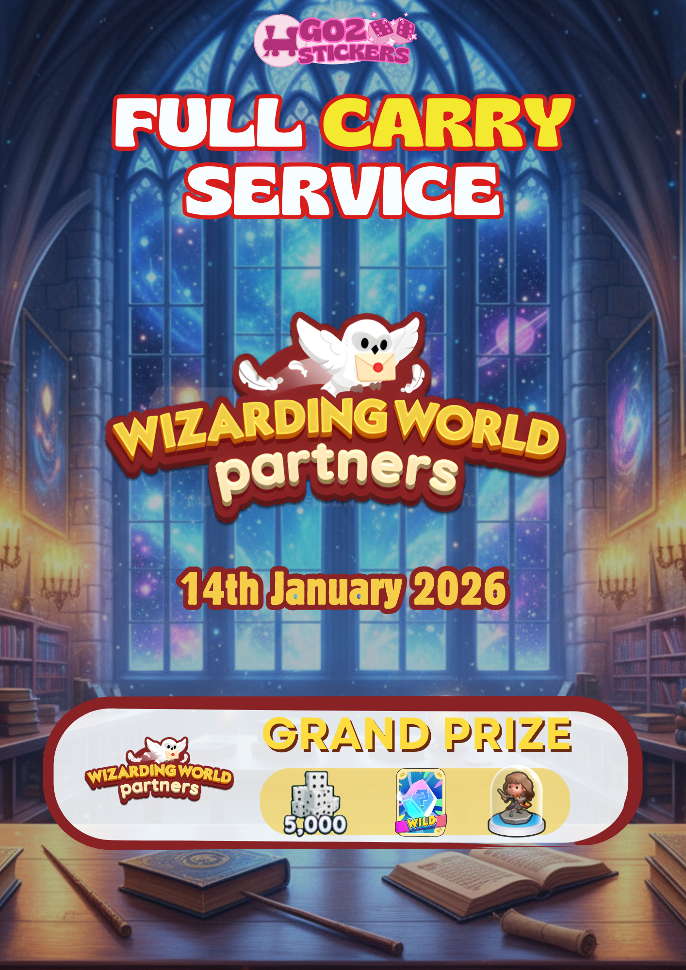 Monopoly GO Wizarding World Partner Event Full Carry