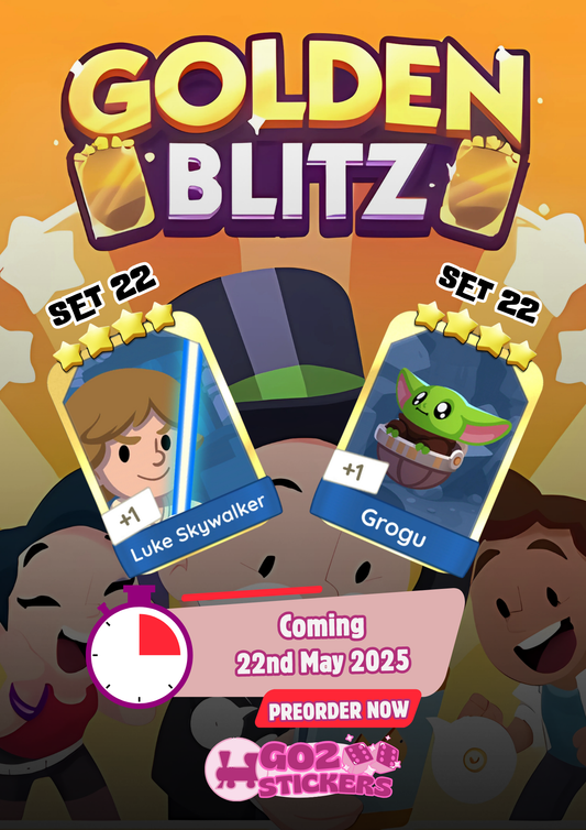 🏆GOLDEN BLITZ🏆 (Luke Skywalker/Grogu)- 22nd May 2025 - MONOPOLY GO STICKERS