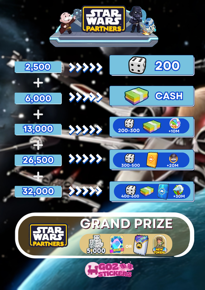 🛰️ MONOPOLY GO! STAR WARS PARTNERS EVENT 🛰️ - May 13th
