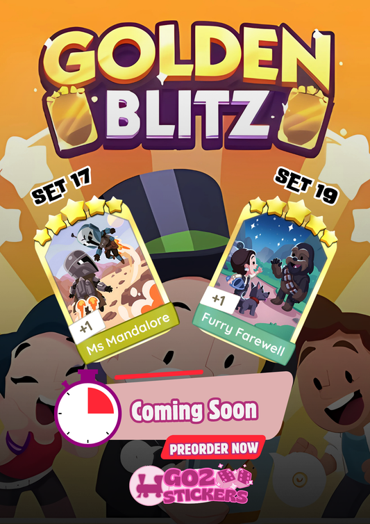 🏆GOLDEN BLITZ🏆 (Ms Mandalore/Furry Farewell)- MONOPOLY GO STICKERS