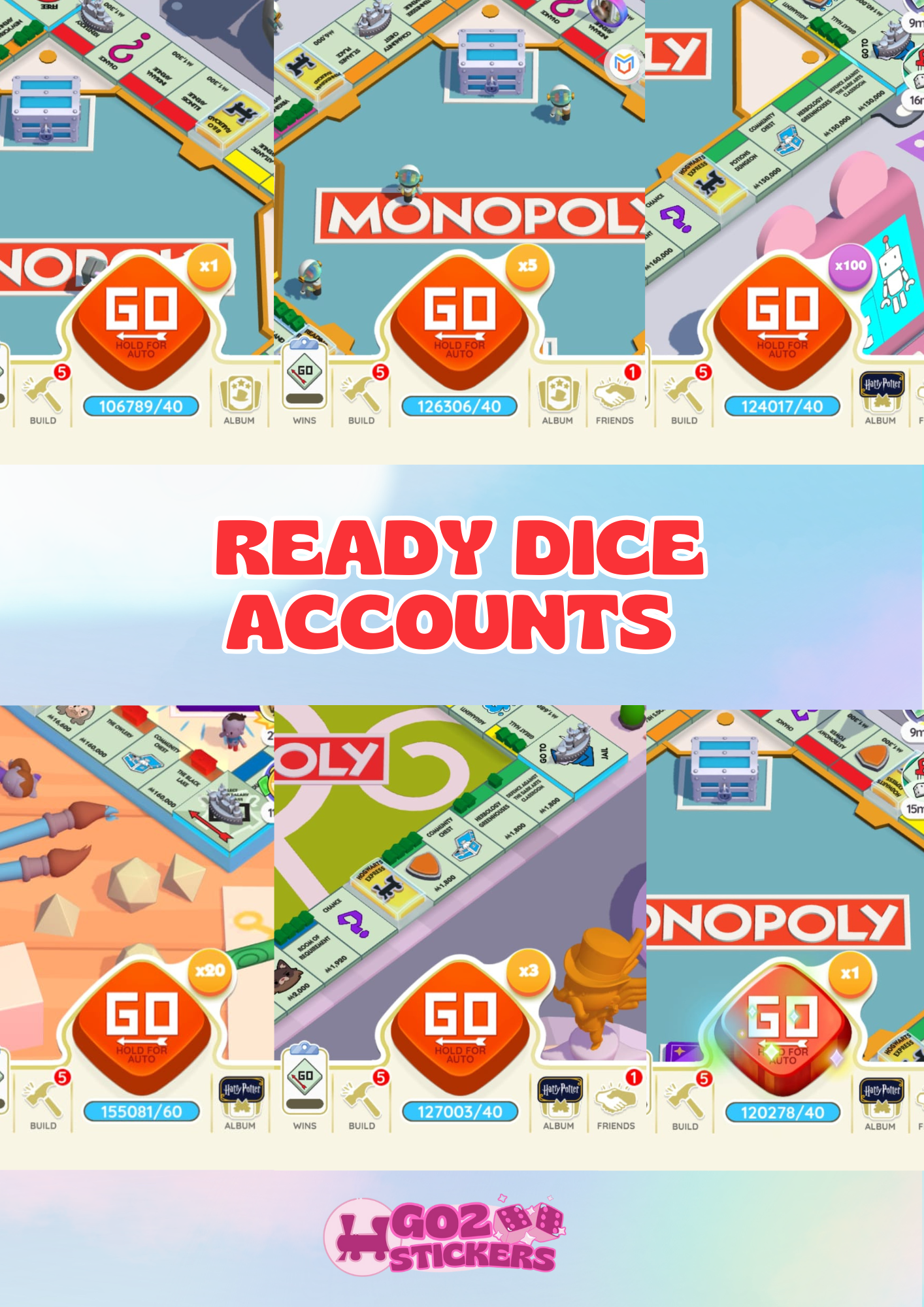 Monopoly GO! Ready Dice Accounts