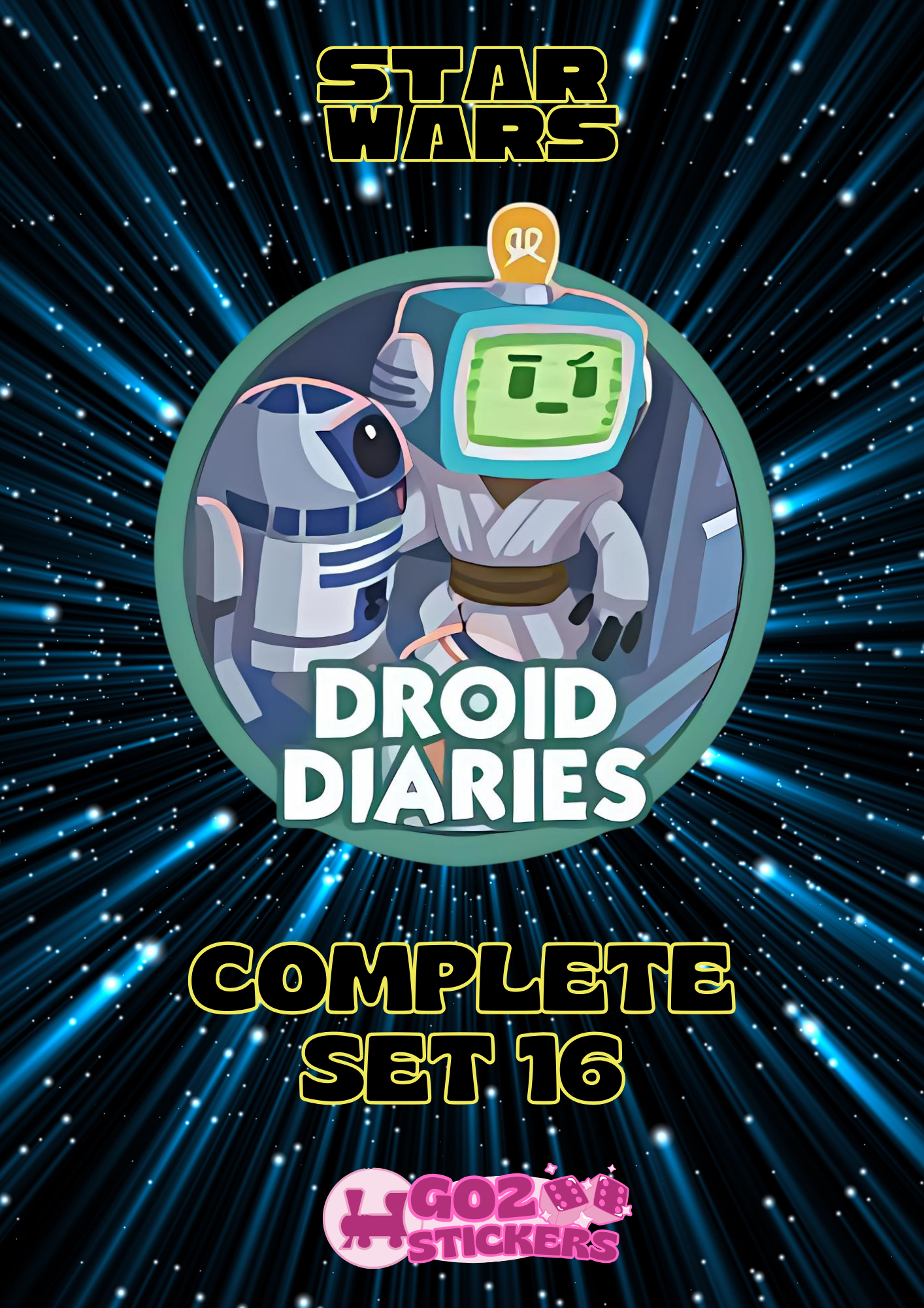 SET 16 (Droid Daiaries) Star Wars Set - Monopoly GO! Stickers