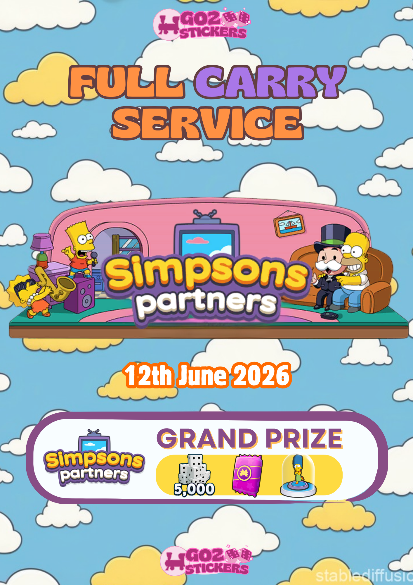 Monopoly GO Simpsons Partner Event Full Carry