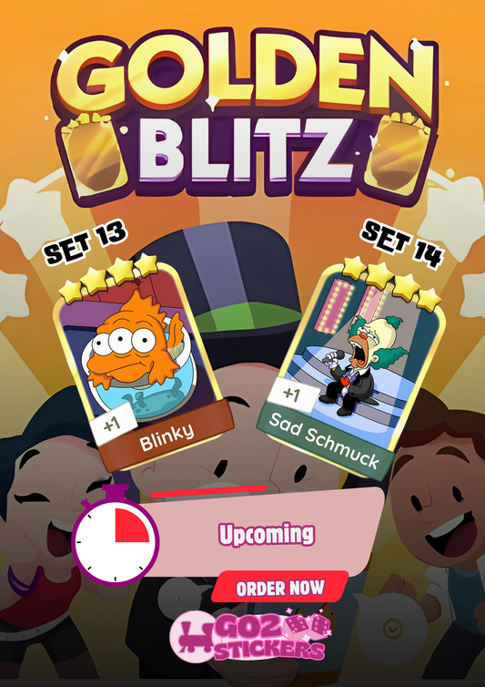Monopoly Go Golden Blitz - Blinky (Set 13) & Sad Schmuch (Set 14)