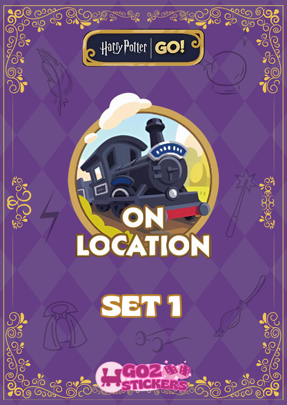 SET 1 (On Location) Harry Potter Set - Monopoly GO! Stickers