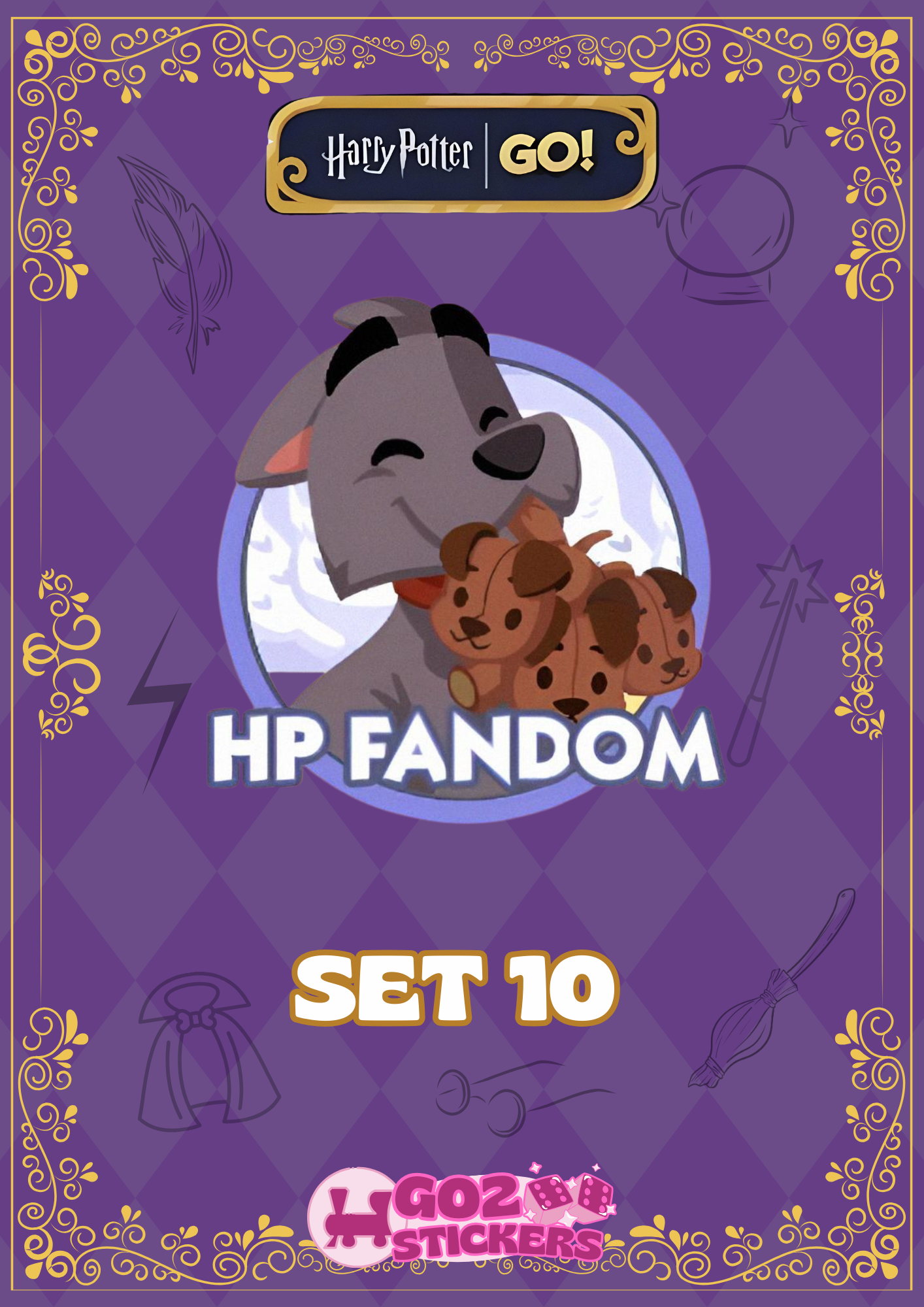 SET 10 (HP Fandom) Harry Potter Set - Monopoly GO! Stickers