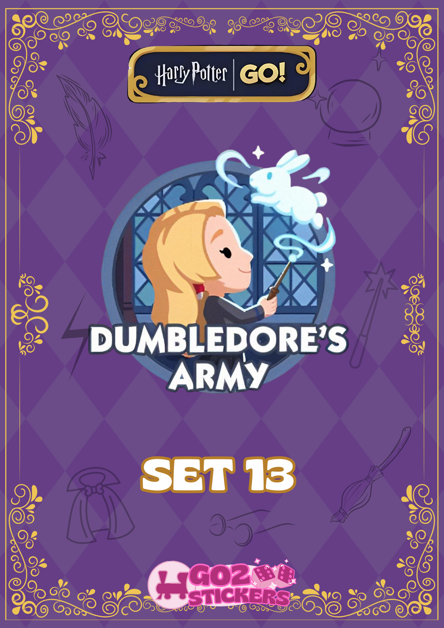 SET 13 (Dumbledore's Army) Harry Potter Set - Monopoly GO! Stickers