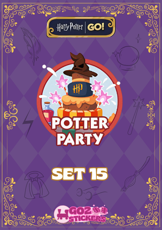 SET 15 (Potter Party) Harry Potter Set - Monopoly GO! Stickers