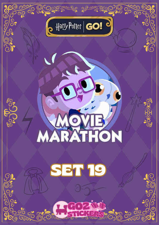 SET 19 (Movie Marathon) Harry Potter Set - Monopoly GO! Stickers
