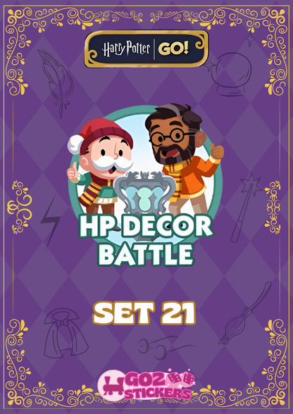 SET 21 (HP Decor Battle) Harry Potter Set - Monopoly GO! Stickers