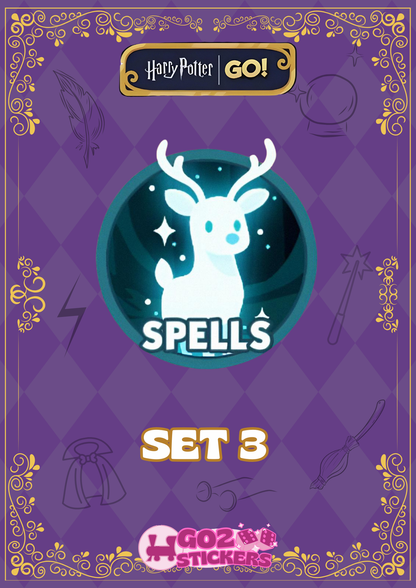 SET 3 (Spells) Harry Potter Set - Monopoly GO! Stickers