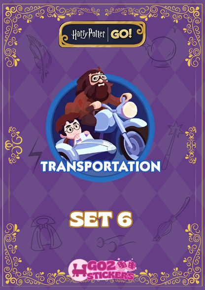 SET 6 (Transportation) Harry Potter Set - Monopoly GO! Stickers