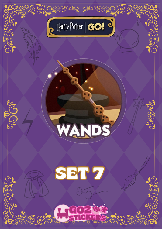 SET 7 (Wands) Harry Potter Set - Monopoly GO! Stickers