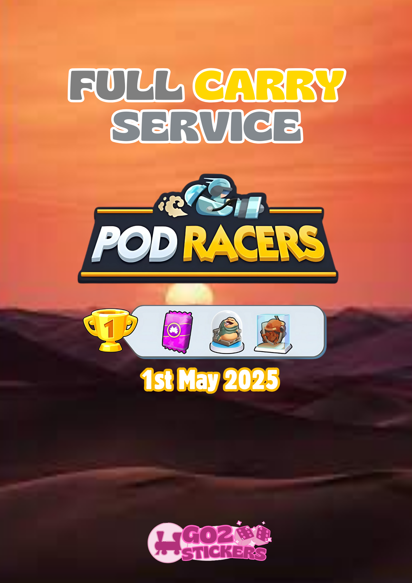 🏎️🏁MONOPOLY GO! FULL CARRY POD RACERS EVENT🏁🏎️ – Go2Stickers