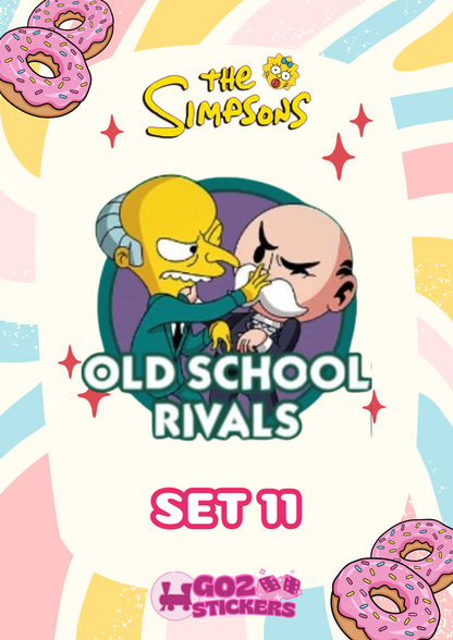 SET 11 (Old School Rivals) The Simpsons Album - Monopoly GO! Stickers