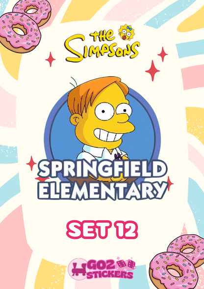 SET 12 (Springfield Elementary) The Simpsons Album- Monopoly GO! Stickers