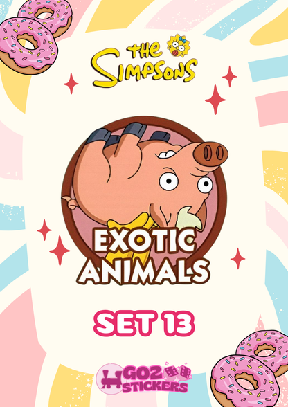 SET 13 (Exotic Animals) The Simpsons Album - Monopoly GO! Stickers