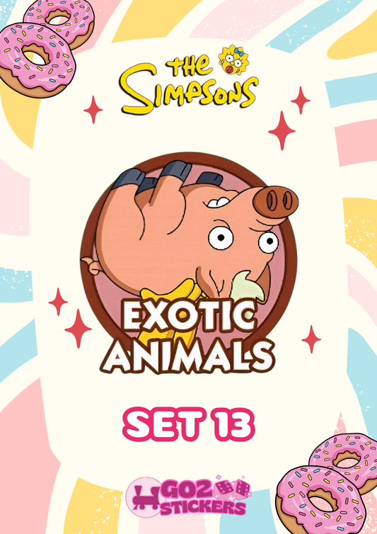 SET 13 (Exotic Animals) The Simpsons Album - Monopoly GO! Stickers