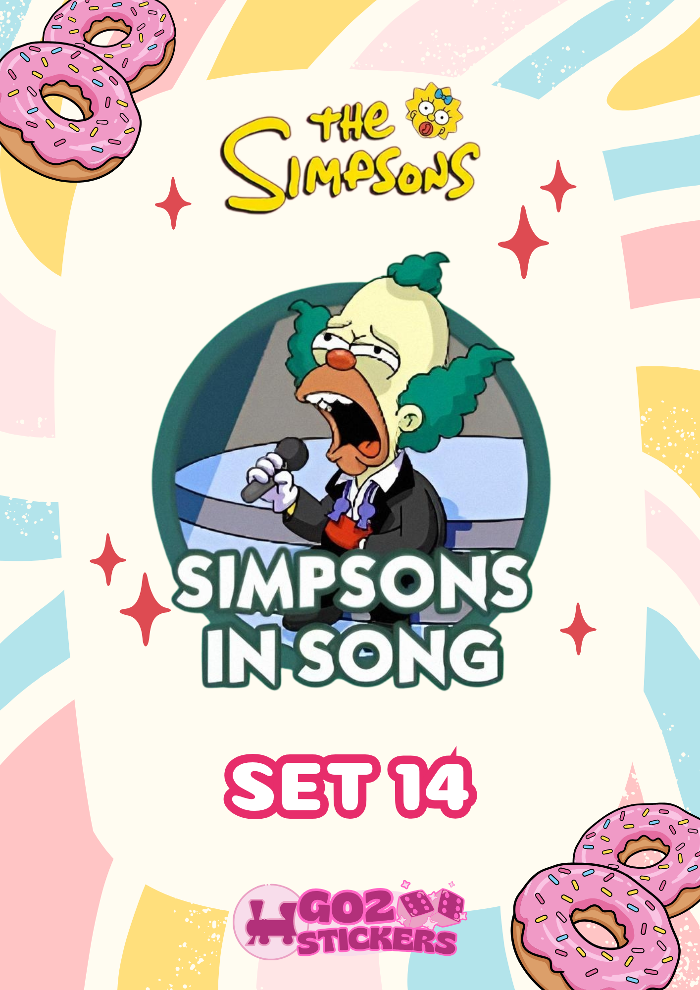 SET 14 (Simpsons in Song) The Simpsons Album - Monopoly GO! Stickers