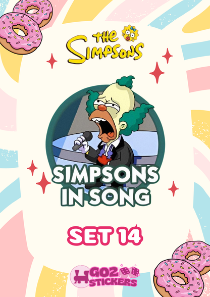 SET 14 (Simpsons in Song) The Simpsons Album - Monopoly GO! Stickers